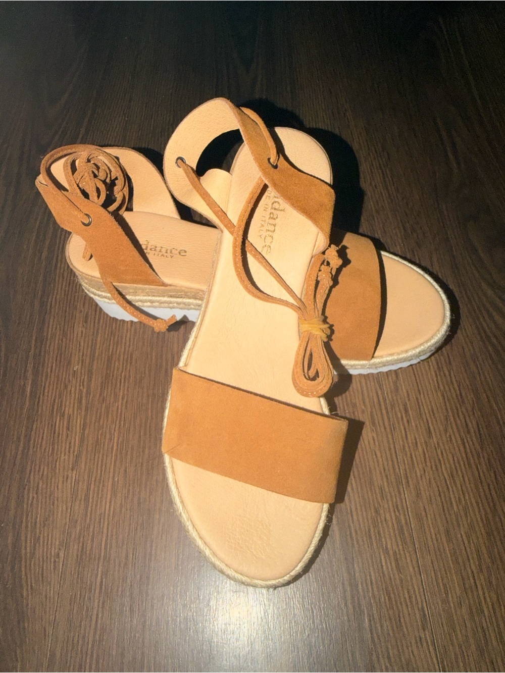 NWOT Sundance Suede Espadrille Wedge Sandals